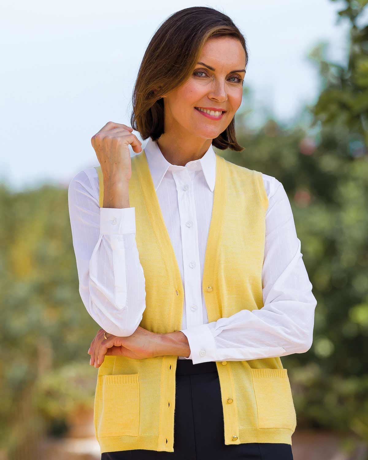 Yellow clearance waistcoat womens